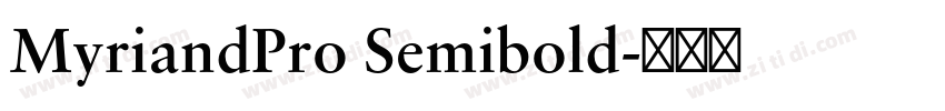 MyriandPro Semibold字体转换